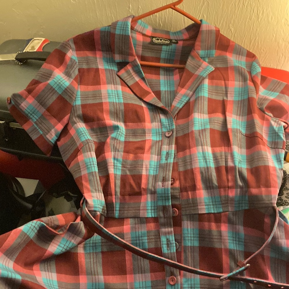 Voodoo Vixen xxl plaid dress